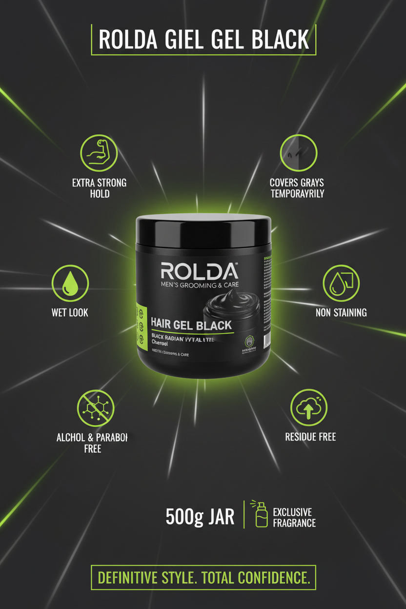 Infografía Rolda Hair Gel Black